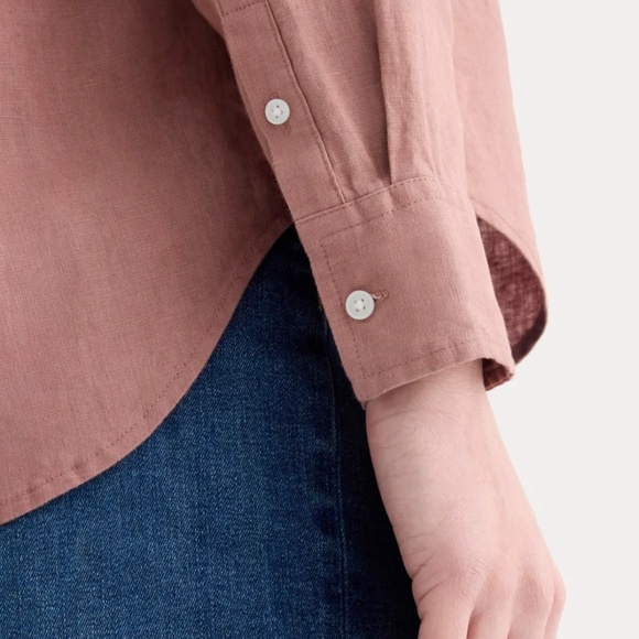 NWOT Everyone Must-Have Linen Shirt Rose Dusk 00 - Picture 4 of 4